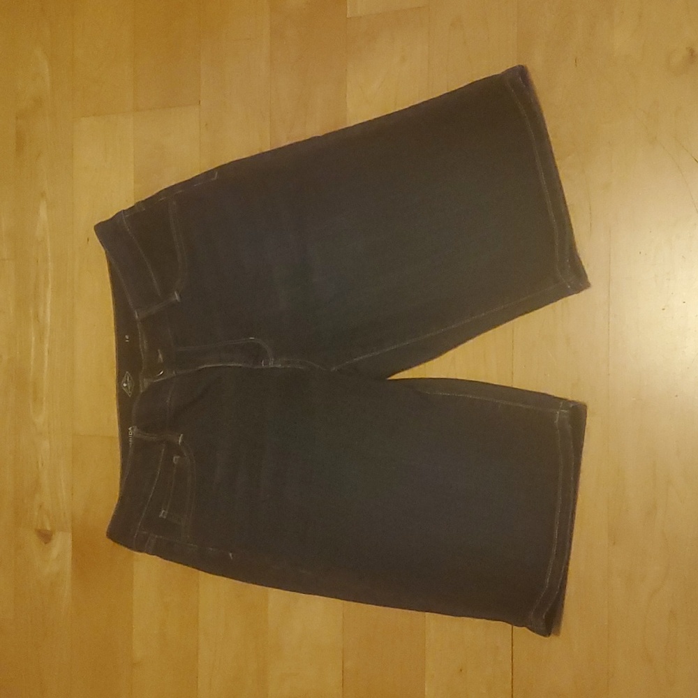 Dark Denim Stretch Bermuda Shorts 12